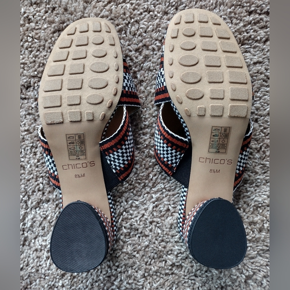 Chico's Women's  Woven Criss Cross Block Heel Sandals 8.5 NWOT - Picture 5 of 8